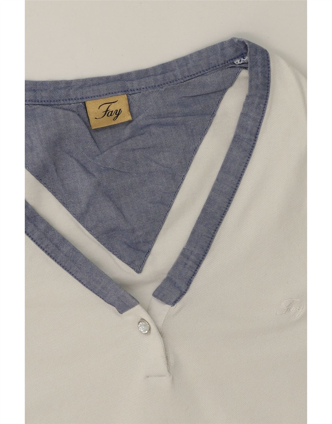 FLY Womens Crop Blouse Top UK 14 Medium White Vintage Fly and Second-Hand Fly from Messina Hembry 