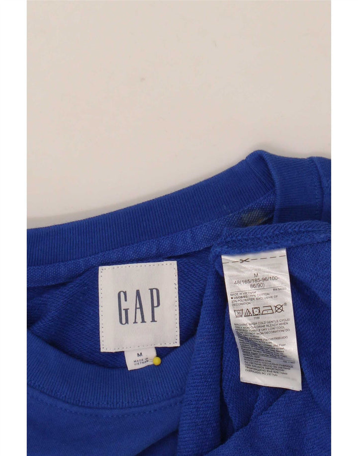 Женский свитер с рисунком Gap UK 14, хлопковый средний синий цвет