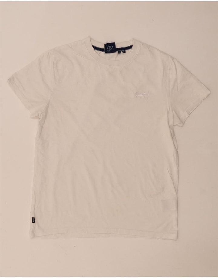 Мужская футболка Superdry Top из белого хлопка среднего размера