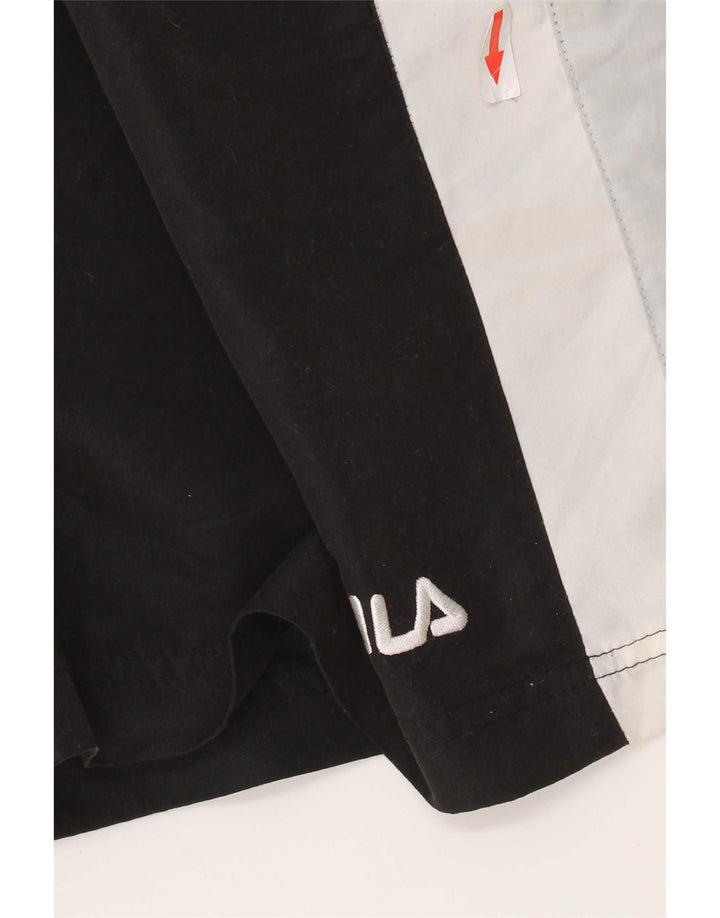 Мужские спортивные шорты Fila XL, черные с цветными блоками