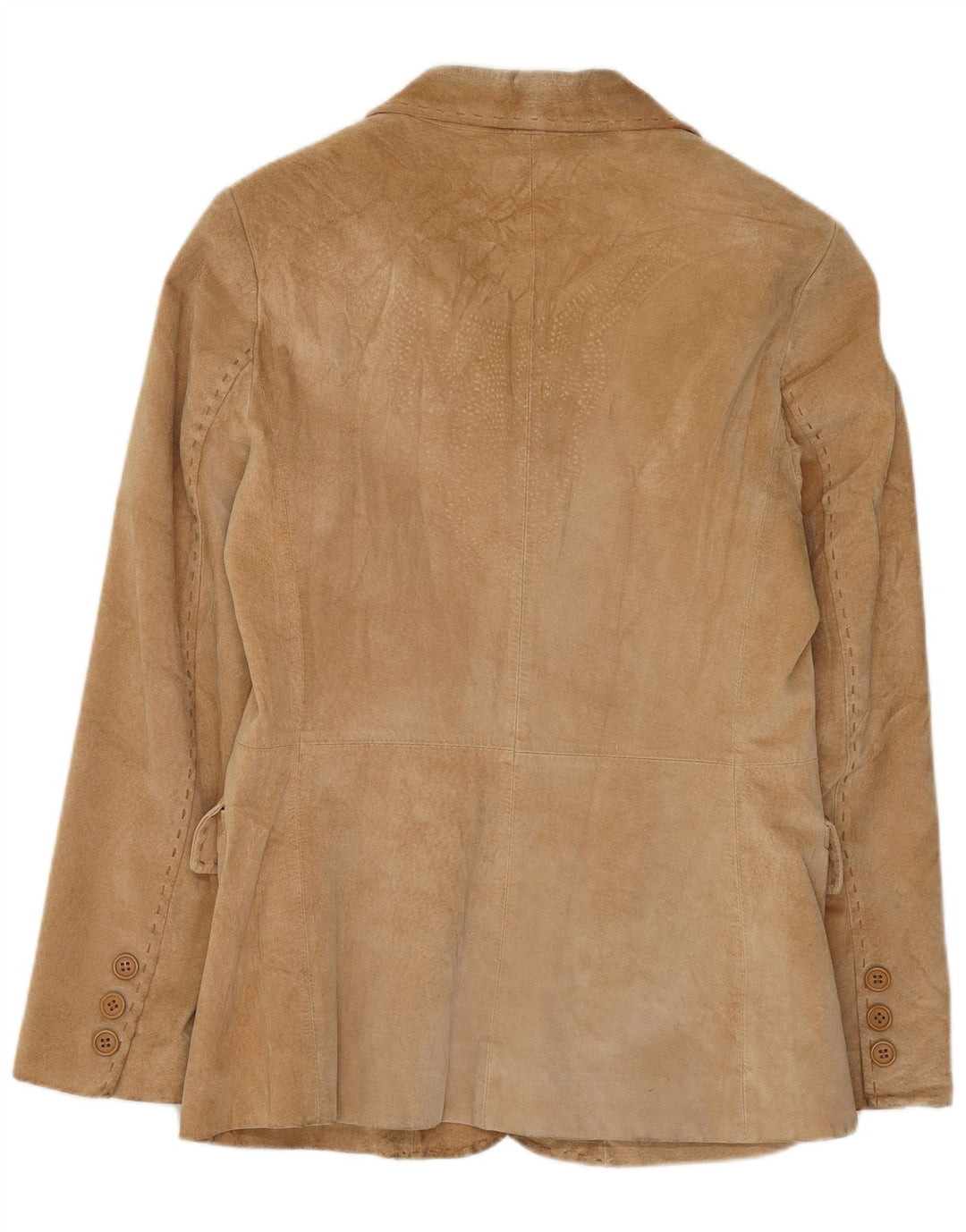 Privilegi Женский замшевый пиджак на 3 пуговицах IT 44 Средний коричневый кожаный