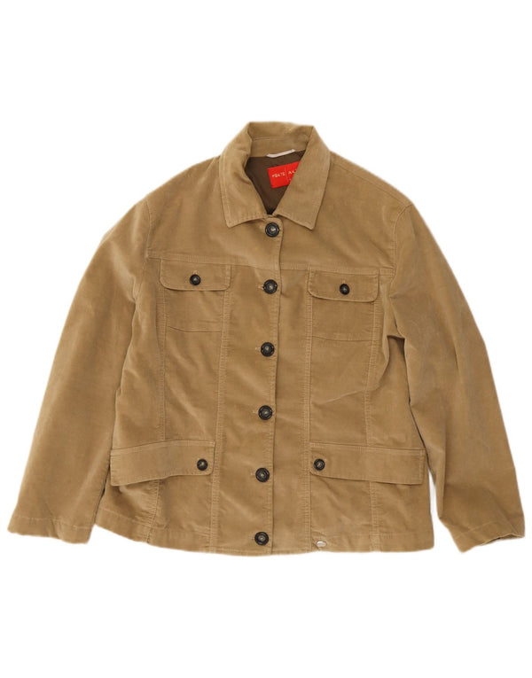 Женская куртка Krizia UK 16, большая, бежевый, хлопок