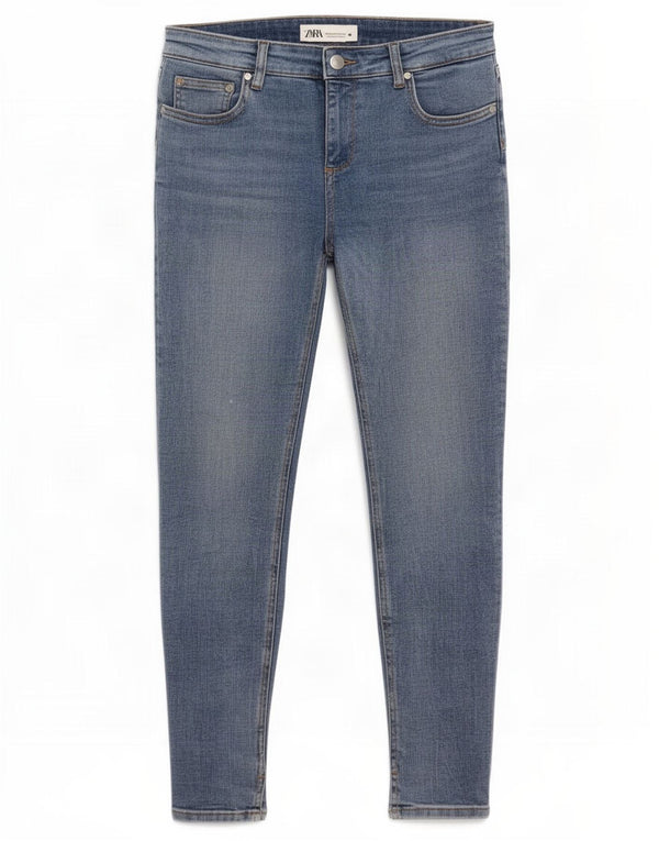 Женские джинсы скинни Zara EU 38, маленькие W28 L28, синие, хлопок