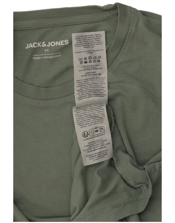 Мужская футболка Jack & Jones из хлопка среднего зеленого цвета