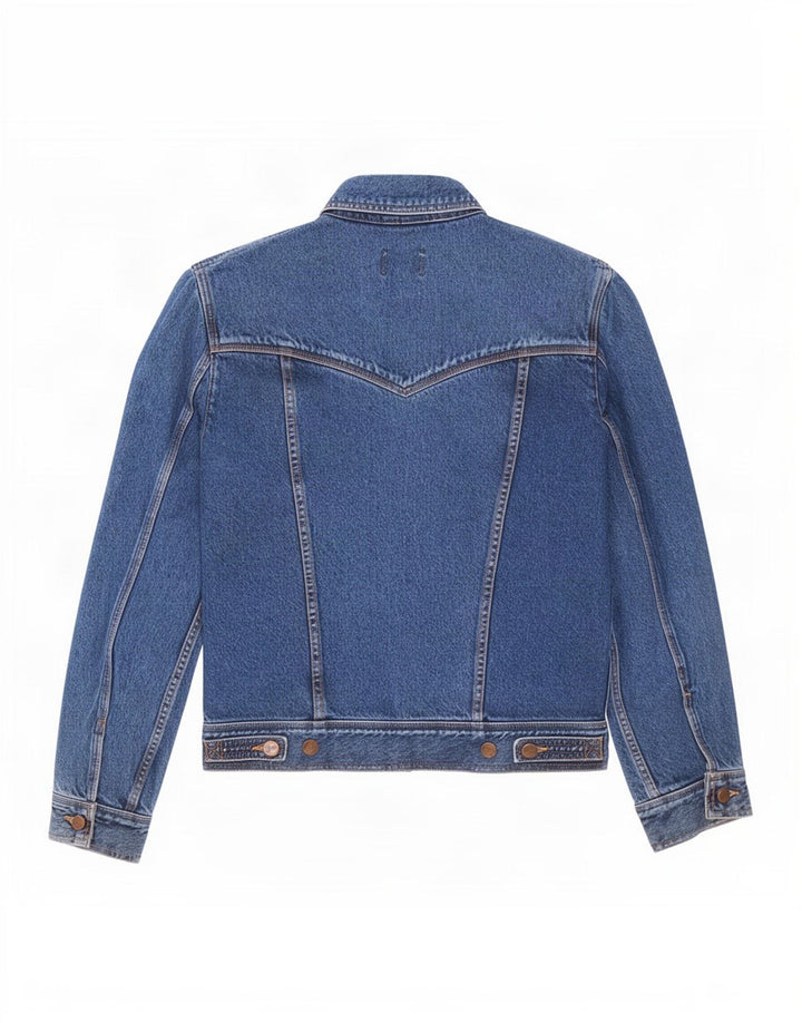 Мужская джинсовая куртка повседневного кроя Wrangler UK 40, большая синяя