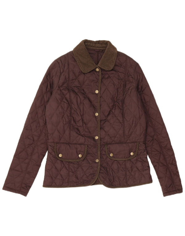 Женская стеганая куртка Barbour UK 12 средний коричневый полиамид