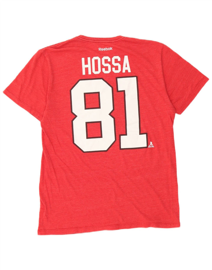Мужская футболка Reebok Chicago Blackhawks с рисунком, большой красный полиэстер