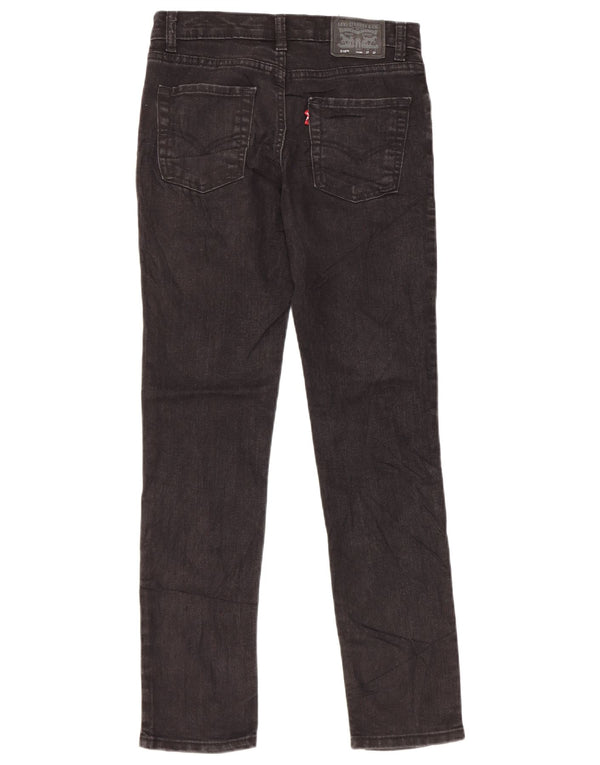 Джинсы скинни Levi's Girls 510 13-14 лет W27 L27, черный хлопок
