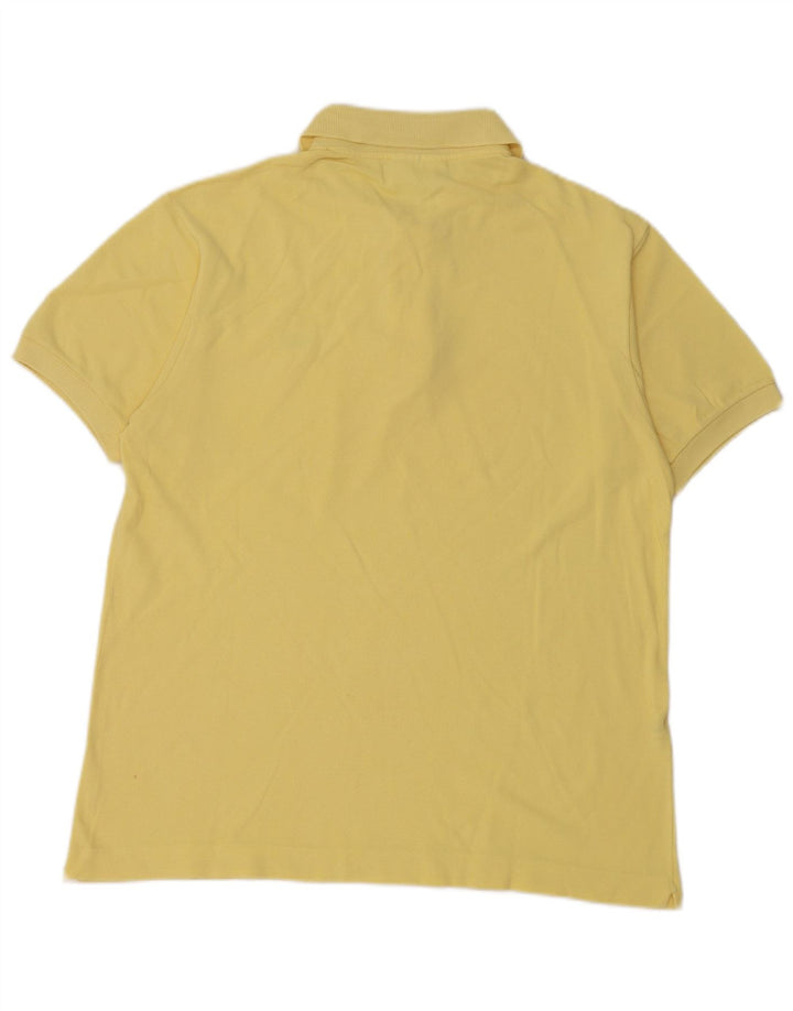 Мужская рубашка-поло Lacoste, размер 4, средний желтый хлопок, хлопок