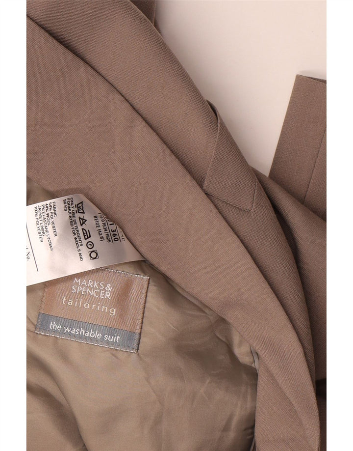 Мужской пиджак на двух пуговицах Marks & Spencer UK 42 XL, бежевый полиэстер