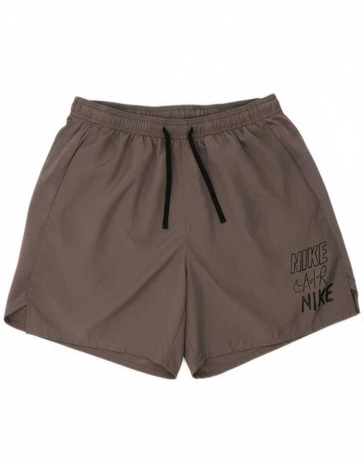 Мужские спортивные шорты Nike Dri Fit с графическим рисунком, большие серые, полиэстер