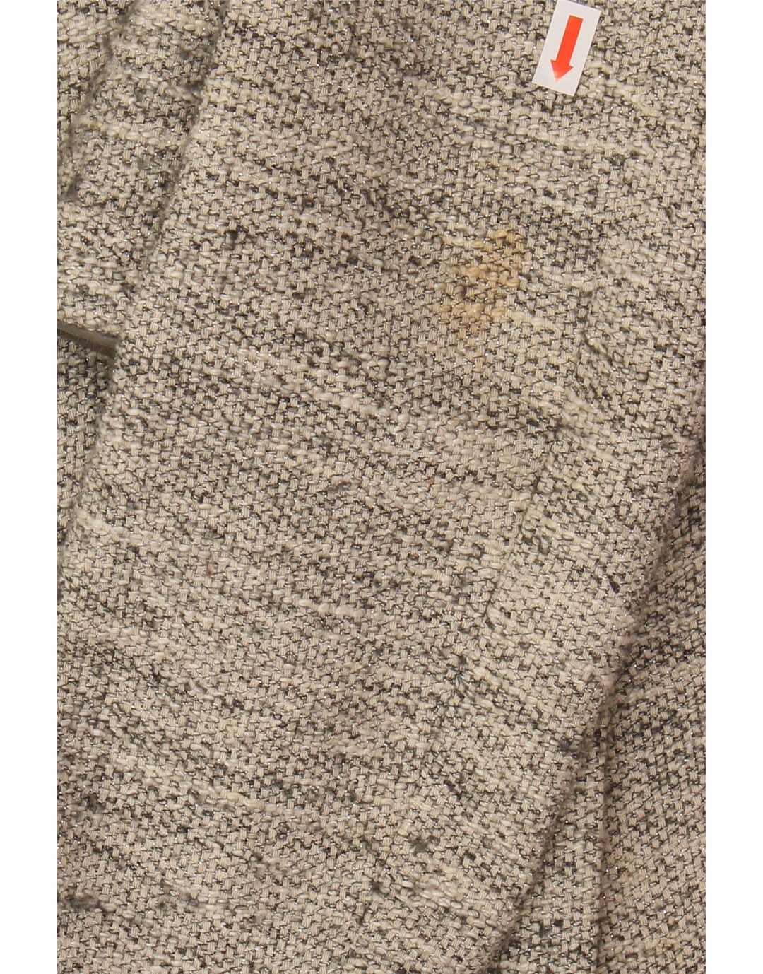 MASSIMO DUTTI Womens Overcoat EU 38 Small Beige Flecked Cotton