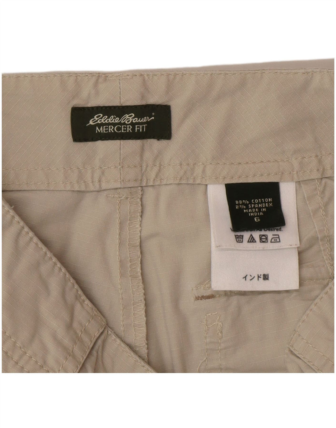 Женские шорты карго Eddie Bauer Mercer Fit US 6 Medium W30 Бежевые хлопковые