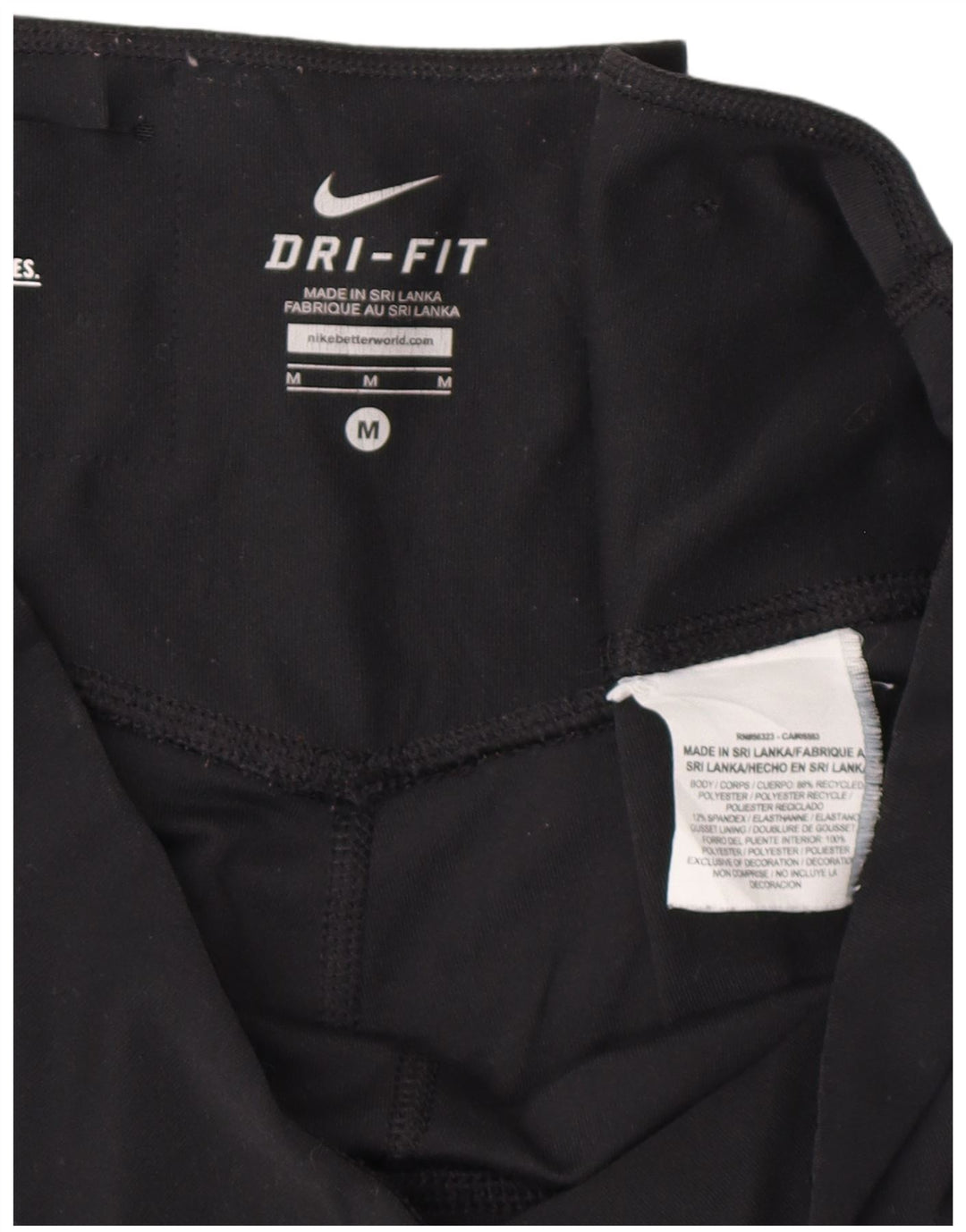 Женские леггинсы-капри NIKE Dri Fit UK 14, средний черный полиэстер