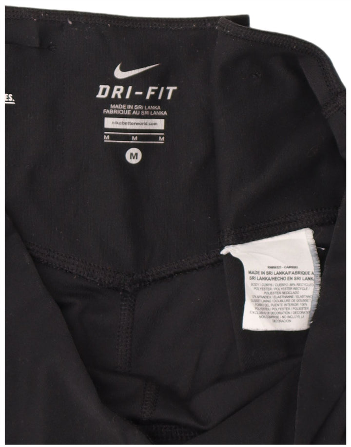 Женские леггинсы-капри NIKE Dri Fit UK 14, средний черный полиэстер