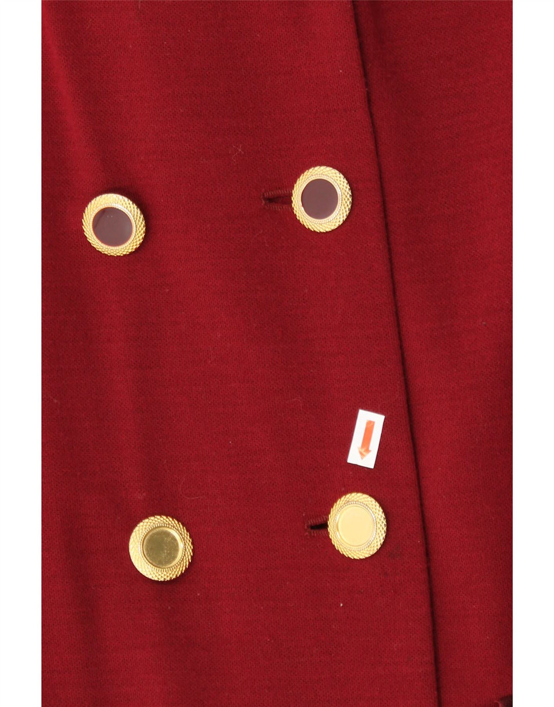LUISA SPAGNOLI Womens Double Breasted Coat UK 14 Medium Burgundy
