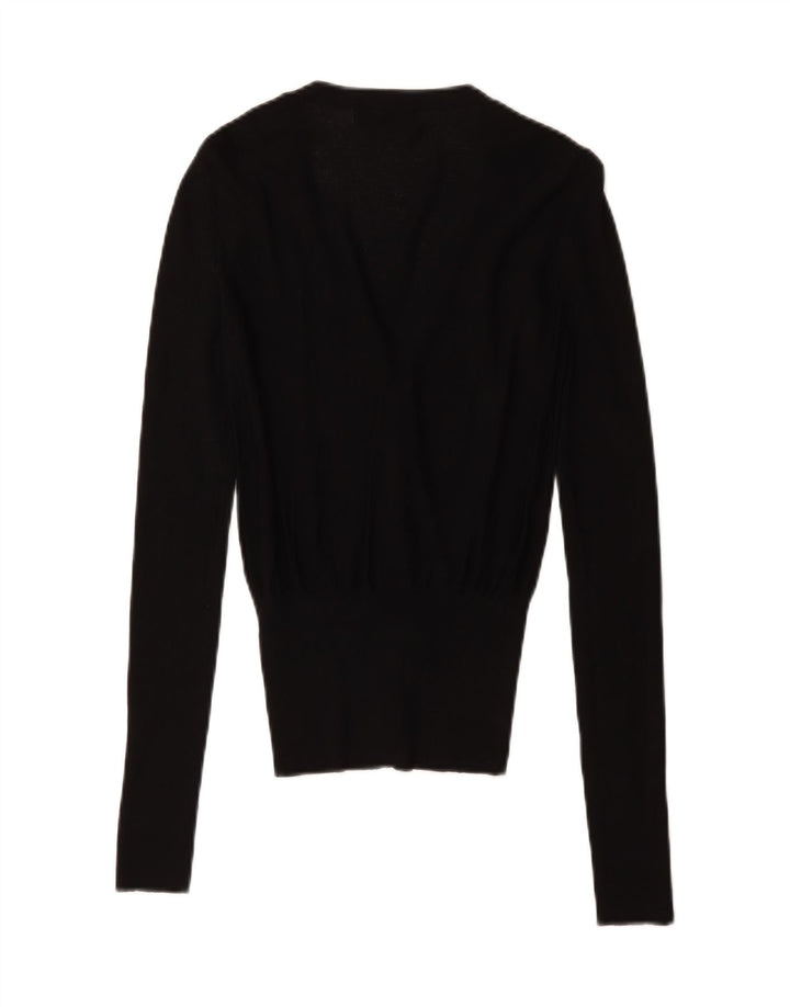 Женский кардиган Zara UK 12, средний черный вискоза