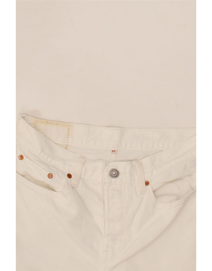 LEVI'S Womens Slim Jeans W27 L26 White Cotton Vintage Levi's and Second-Hand Levi's from Messina Hembry 