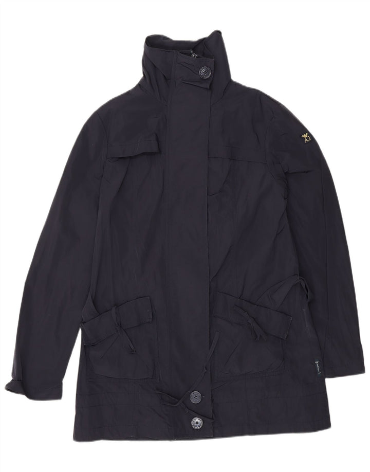 Женский тренч ARMANI JEANS US 6 Средний Темно-Синий Полиэстер