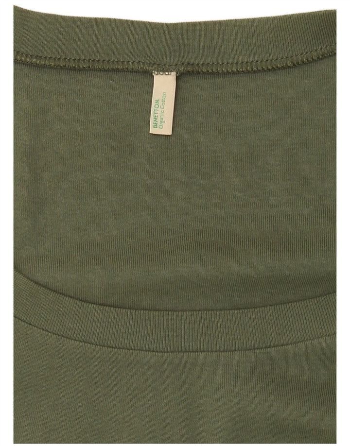 Женская футболка Benetton Top UK 10 Small Khaki