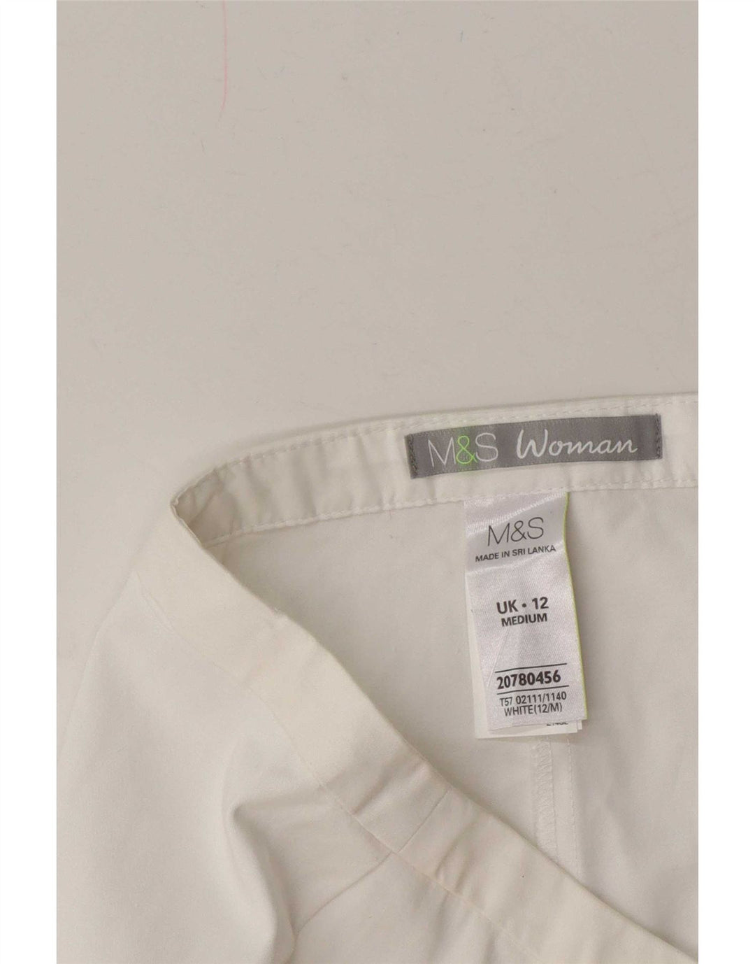 Женские капри Marks & Spencer UK 12, средние W30 L21, белый хлопок