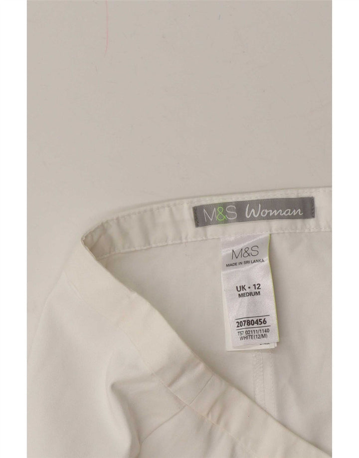 Женские капри Marks & Spencer UK 12, средние W30 L21, белый хлопок
