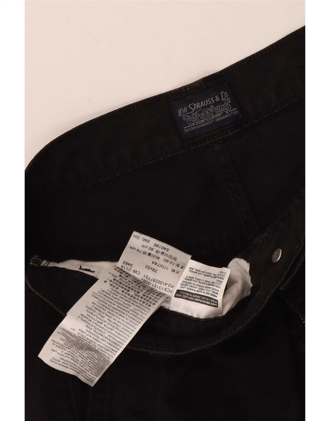 Женские узкие джинсы Levi's W29 L32, черный хлопок