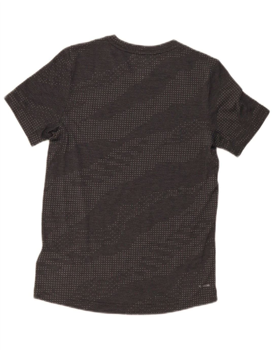 ADIDAS Boys T-Shirt Top 11-12 Years Grey Camouflage Polyester