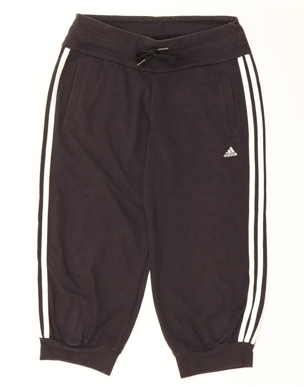 Adidas Женские спортивные брюки-капри, брюки для бега, Великобритания 4/6 XS, черные
