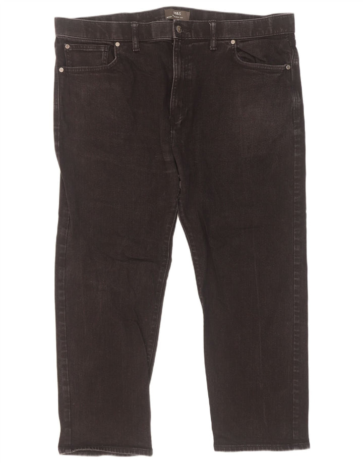 Мужские прямые джинсы Marks & Spencer W42 L27, черный хлопок