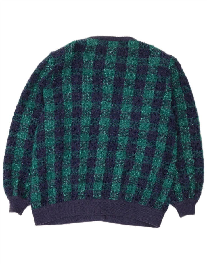 Женский свободный кардиган Giorgio Grati IT 48 XL Темно-синий в клетку