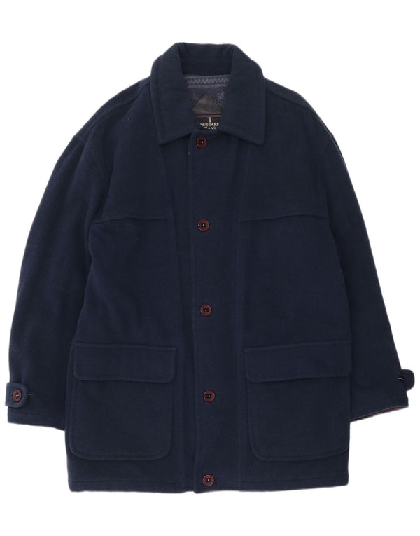 Мужские пальто Trussardi Jeans UK 40, большие, темно-синие, шерстяные