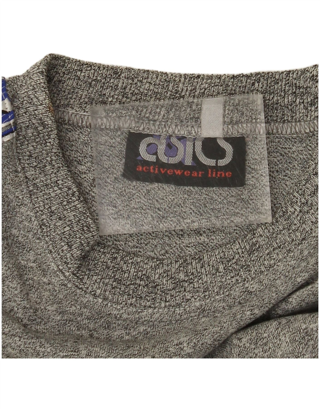 Мужская футболка с рисунком ASICS, маленький серый, в крапинку