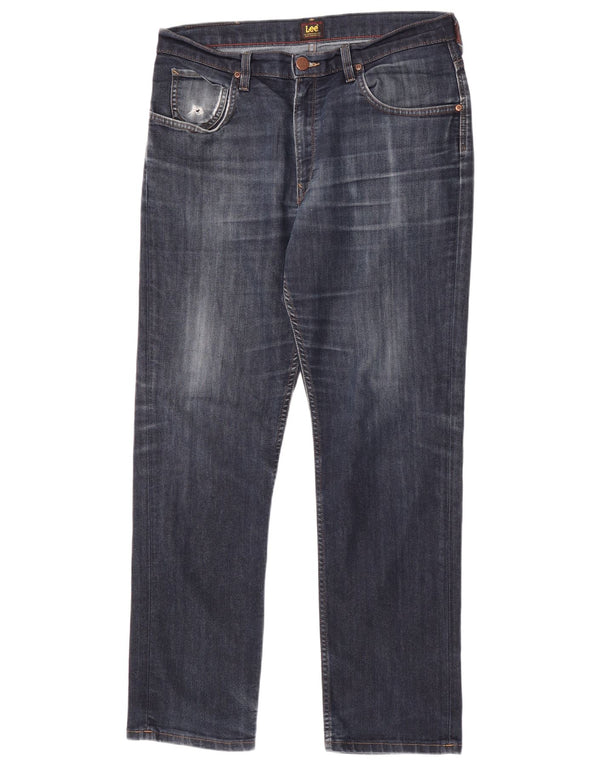 Мужские прямые джинсы Lee Brooklyn W34 L30 темно-синие, хлопок