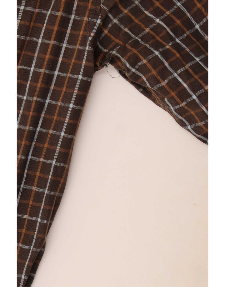 Мужская фланелевая рубашка Barbour, большая коричневая клетка, хлопок