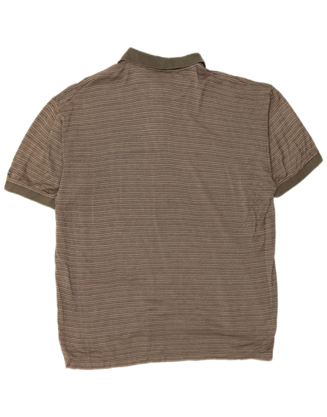 Мужская рубашка поло IZOD, хлопковая полоска цвета хаки среднего размера