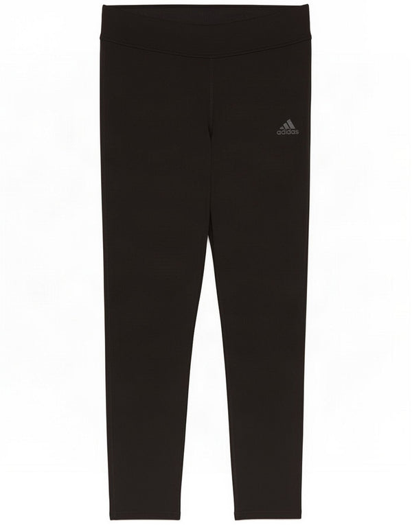 Женские леггинсы-капри для бега Adidas UK 12, средние черные спортивные
