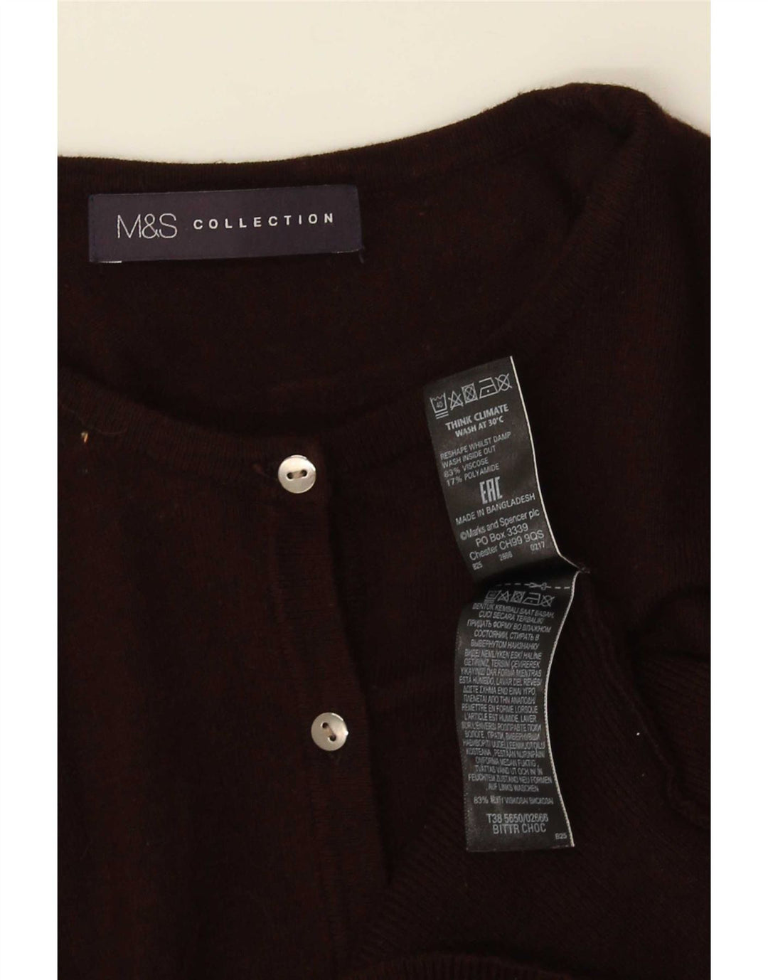 Женский кардиган Marks & Spencer UK 10, маленький коричневый вискоза