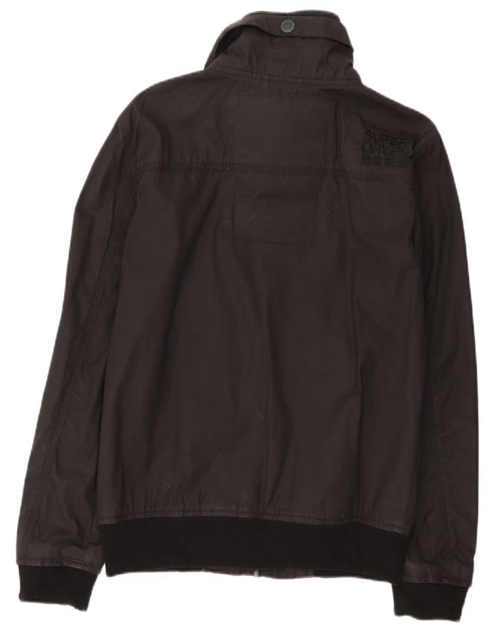 Мужская куртка-бомбер Superdry UK 38, средний черный хлопок