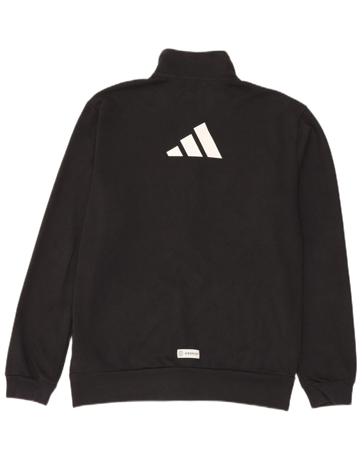 Мужской спортивный костюм Adidas Aeroready с графическим принтом, верхняя куртка, средний черный полиэстер