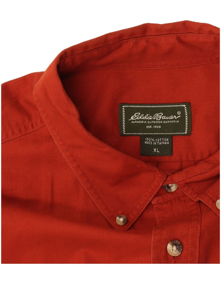 Мужская рубашка Eddie Bauer XL, коричневый хлопок