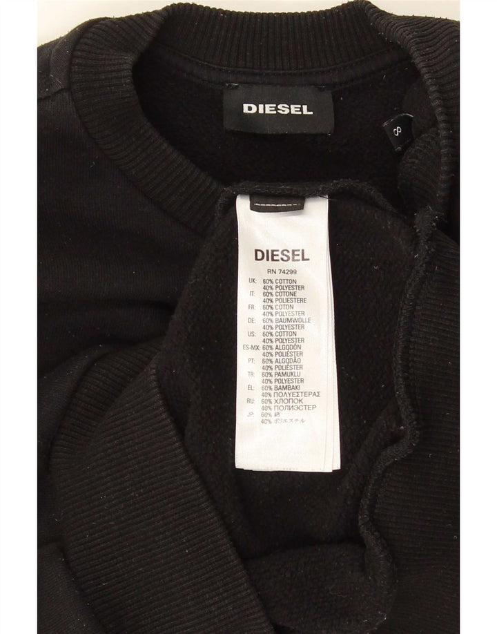 Джемпер с рисунком Diesel для мальчиков, 7–8 лет, черный, хлопок