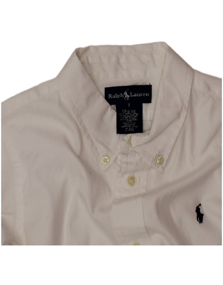 Рубашка для мальчика Ralph Lauren 6-7 лет, белый хлопок