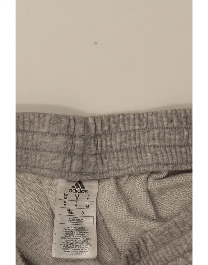 Мужские спортивные шорты Adidas среднего серого цвета из хлопка с крапинками