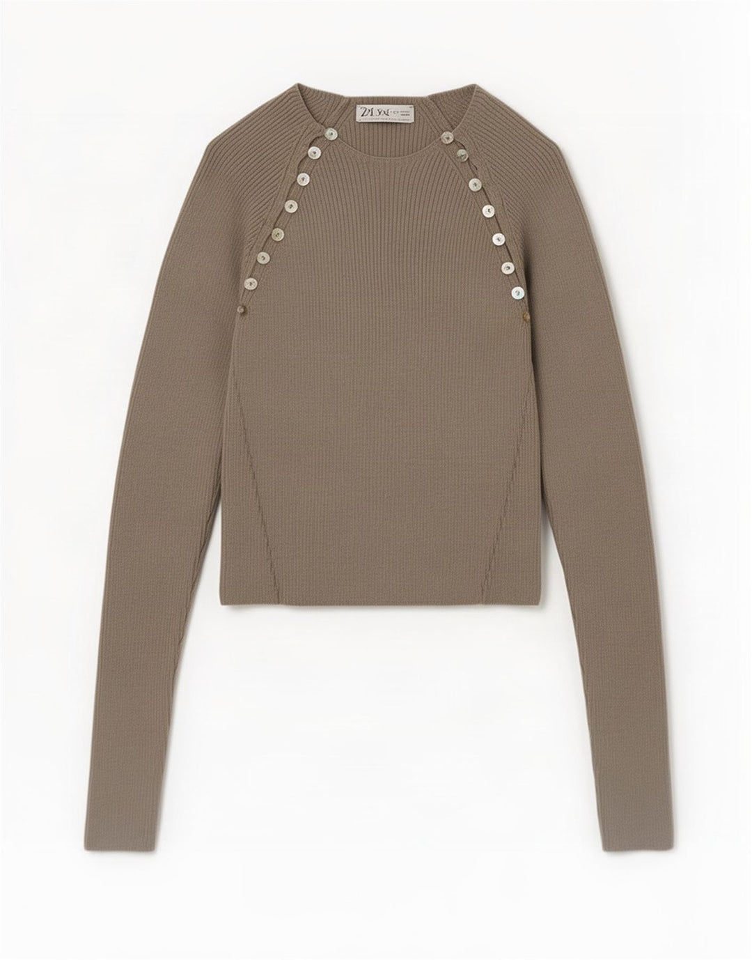 Женская укороченная блузка Zara UK 12, вискоза среднего серого цвета