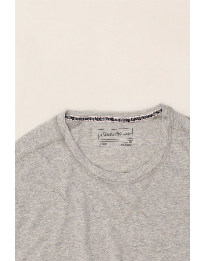 EDDIE BAUER Mens T-Shirt Top 2XL Grey Cotton Vintage Eddie Bauer and Second-Hand Eddie Bauer from Messina Hembry 
