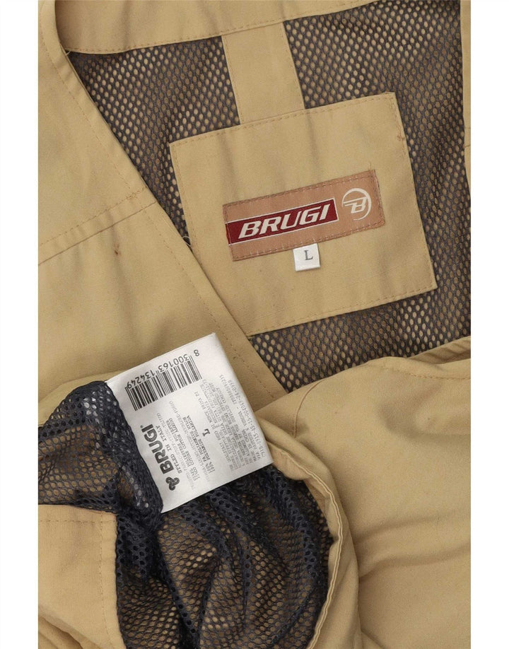 Мужской жилет Brugi Utility Gilet UK 40, большой размер, цвет хаки, полиэстер