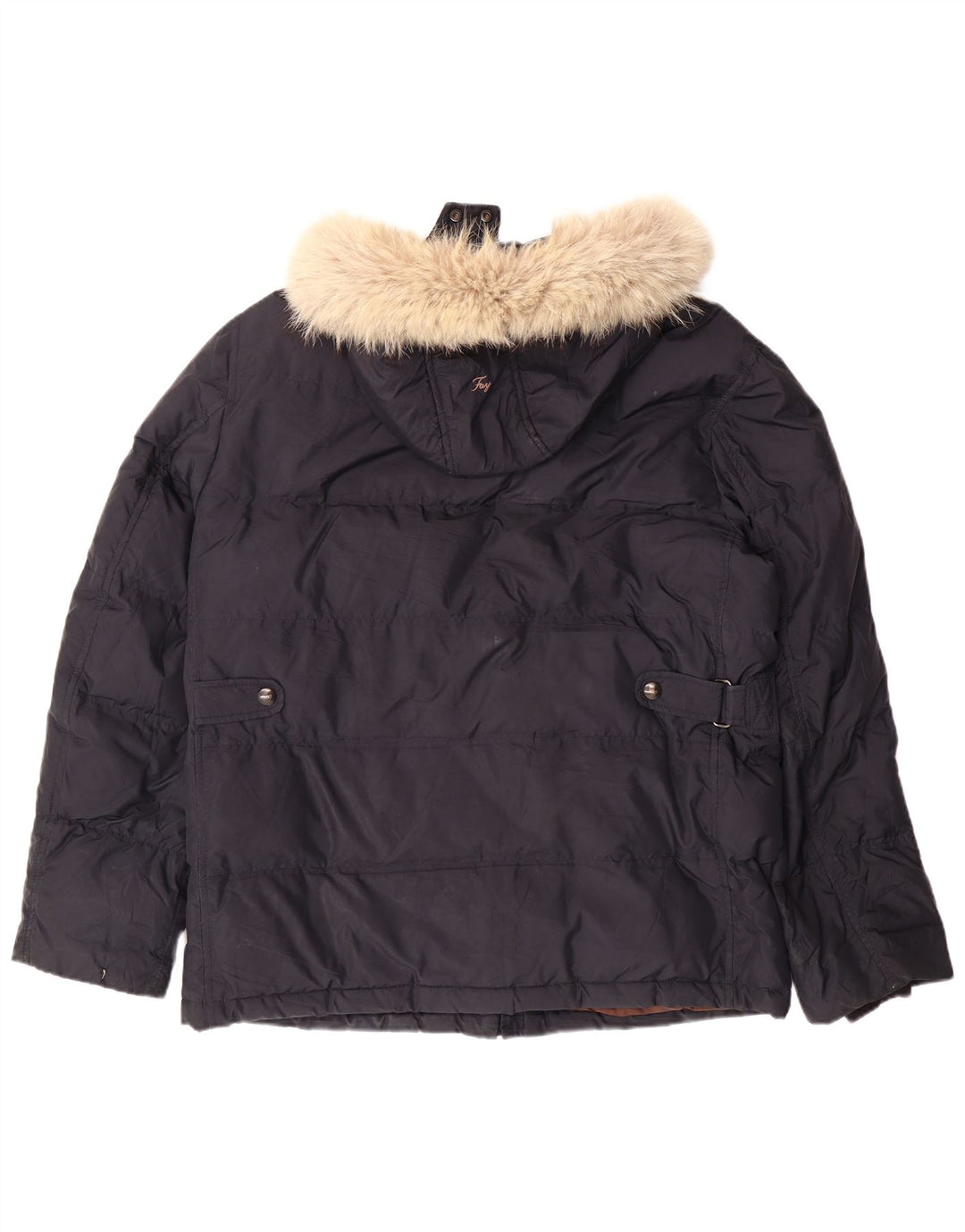 Мужская стеганая куртка FAY с капюшоном UK 40, большой темно-синий полиэстер