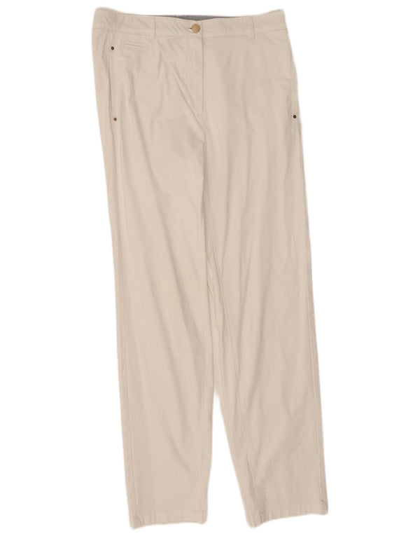 Женские прямые брюки чинос Marks & Spencer UK 12 Medium W32 L30 белые
