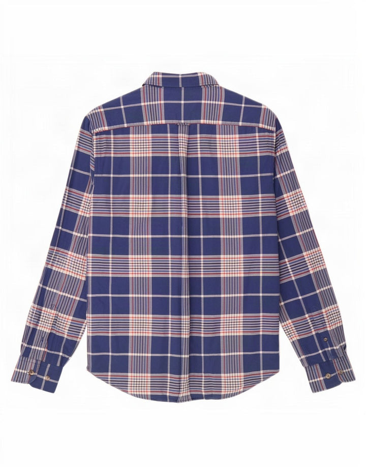 Мужская рубашка Ben Sherman, большая темно-синяя клетка, хлопок